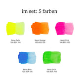 5 x 120ml Aquarylic Color Neon Set inklusive Videokurs