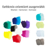 Aquarylic Mixed-Media Starter Set – 3 Medien, 12 Farben