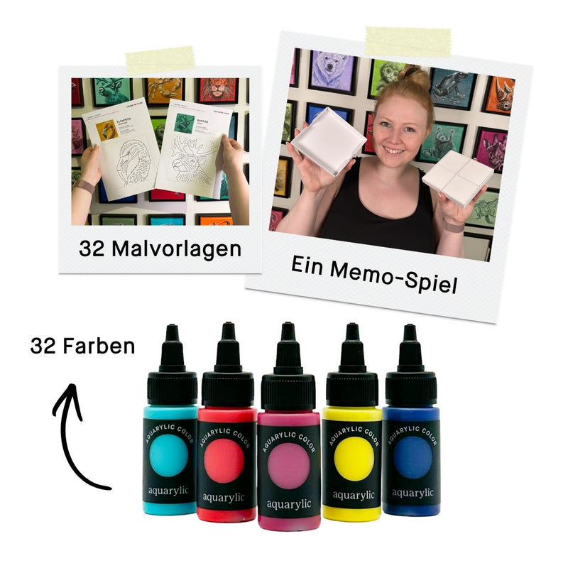32 Farben + Memo-Spiel