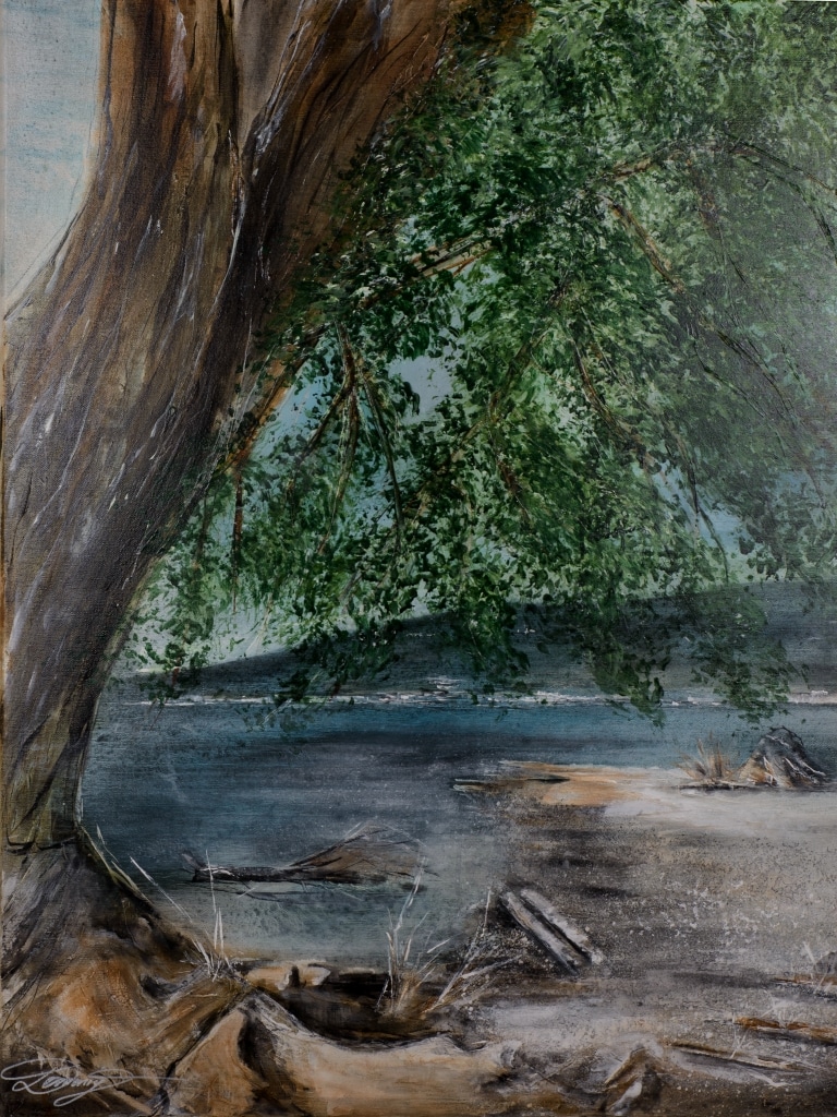 Baum am Meer von Angelika Domenig